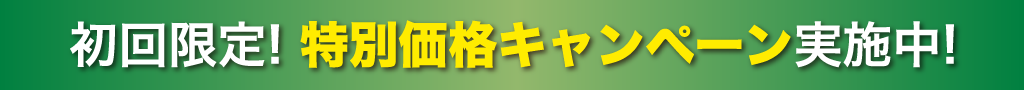 初回限定! 特別価格キャンペーン実施中!